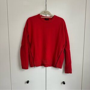 Jcrew Cherry Red Boiled Wool Sweater